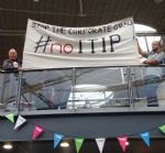 Tories Not Welcome flash mob at Piccadilly Station
